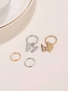 20 件蝴蝶形合金吊坠发圈，Y2k 风格，适合日常佩戴和节日，例如教师节、护士节、派对和新年装饰波西米亚风 - 彩色 - 查看 3