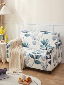 樹葉印花有彈性沙發套 - 彩色 - 查看 2