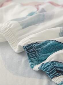 樹葉印花有彈性沙發套 - 彩色 - 查看 3