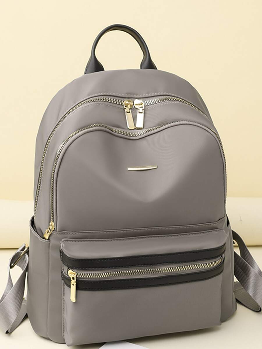 Ba lô Nữ màu trơn Có thể điều chỉnh được Thanh lịch - Màu Khaki - Xem 1