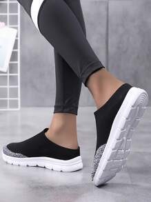 Women's Casual Slip-On Flat Sandals,Sneakers For Women - Black - View 2