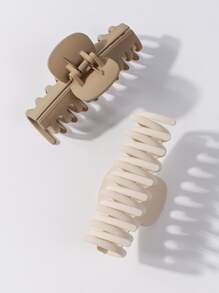 2 piezas de pinza de pelo sólida casual - Multicolor - Ver 5