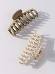 2 piezas de pinza de pelo sólida casual - Multicolor - Ver 7