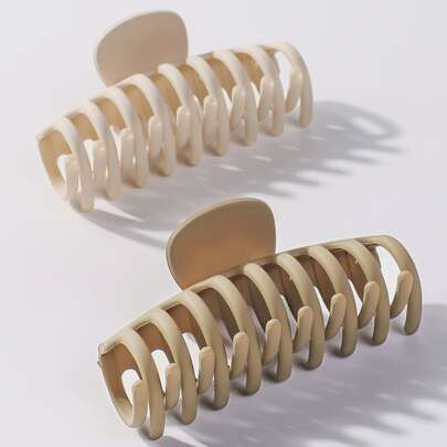 2pcs Solid Hair Claw