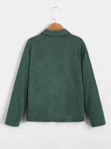 SHEIN 男孩鹿角圖案POLO衫