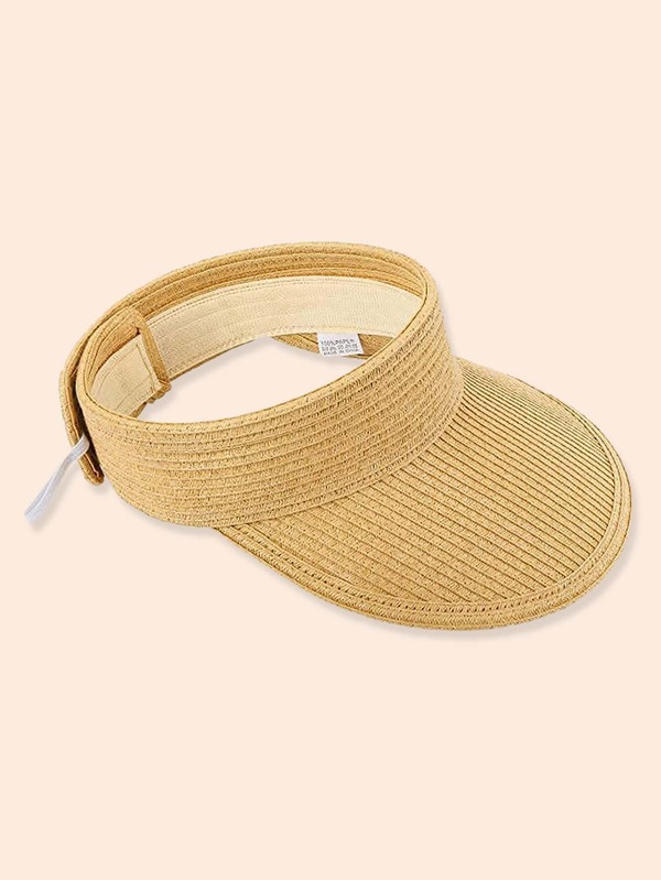 Solid Straw Visor Hat SHEIN UK