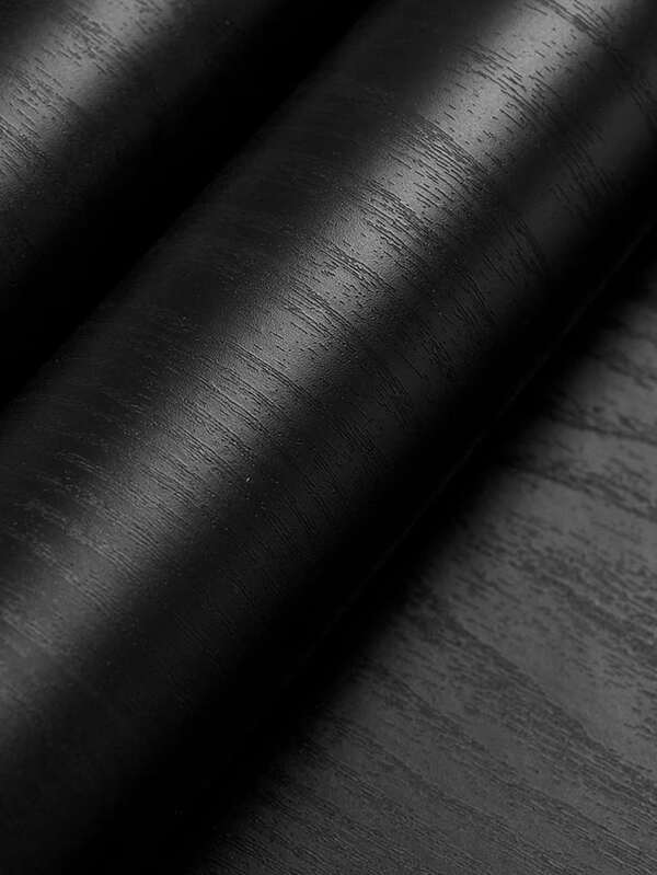 1pc Black Wood Grain Pattern Wall Paper,Self Adhesive Waterproof