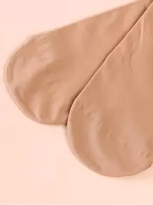 Solid Stretchy Over The Calf Socks, Cozy - Khaki - View 5