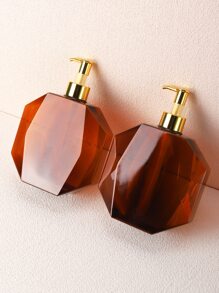 2 chai nhựa rỗng đựng dầu gội, sữa tắm, xà phòng lỏng, 2 gói 20oz/600ml, chai bơm tay đựng dầu gội, sữa tắm di động - màu nâu - Xem 2