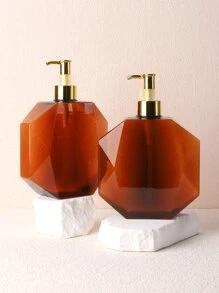 2 chai nhựa rỗng đựng dầu gội, sữa tắm, xà phòng lỏng, 2 gói 20oz/600ml, chai bơm tay đựng dầu gội, sữa tắm di động - màu nâu - Xem 1