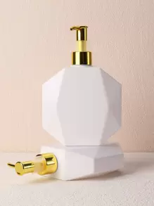 2pcs Plastic Bottles With Pump, 10oz/300ml, Leak-Proof, Empty, Refillable, Suitable For Body Wash, Lotion, Cream, Hand Soap, Body Oil, Dish Soap, Gold Pump Caps, 2-Pack - White - White - View 2