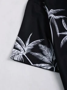 Manfinity RSRT Men Random Tropical Print Shirt Without Tee - Black - View 3