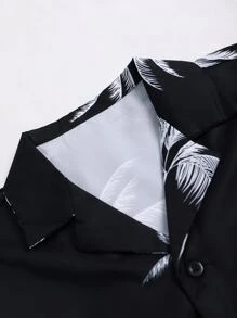 Manfinity RSRT Men Random Tropical Print Shirt Without Tee - Black - View 4