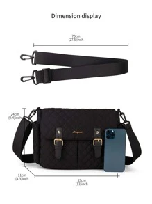 LEQUEEN Túi đựng tã đa chức năng - màu đen - Xem 7