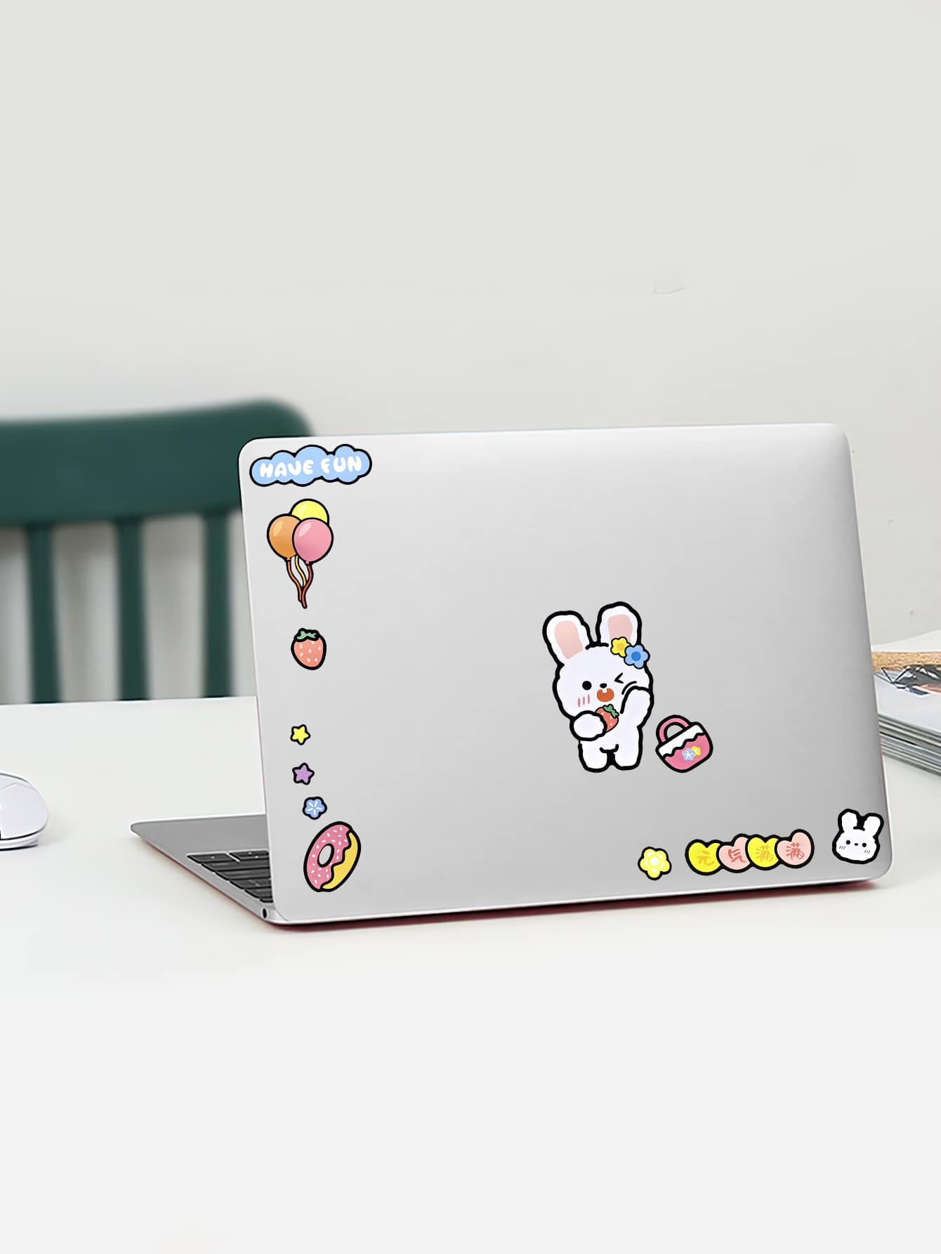 可愛卡通貼紙適用於通用筆記本電腦型號和手機型號 - 彩色 - 查看 1