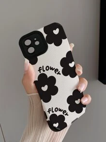 1入tpu花卉手機殼,適用於 Iphone 11 12 13 14 12 Pro Max 13 Pro Max 14 Pro Max Iphone 15 15 Pro 15 Plus 15 Pro Max,samsung S20 Fe A71 U22 A52 A53 A32 A04 A13 A24 A33 A34 A54 - 黑與白 - 查看 3