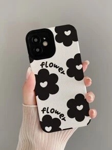 1入tpu花卉手機殼,適用於 Iphone 11 12 13 14 12 Pro Max 13 Pro Max 14 Pro Max Iphone 15 15 Pro 15 Plus 15 Pro Max,samsung S20 Fe A71 U22 A52 A53 A32 A04 A13 A24 A33 A34 A54 - 黑與白 - 查看 4