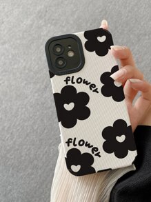 1入tpu花卉手機殼,適用於 Iphone 11 12 13 14 12 Pro Max 13 Pro Max 14 Pro Max Iphone 15 15 Pro 15 Plus 15 Pro Max,samsung S20 Fe A71 U22 A52 A53 A32 A04 A13 A24 A33 A34 A54 - 黑與白 - 查看 5
