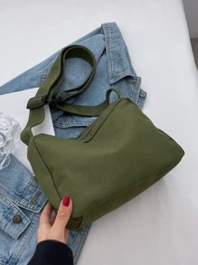 极简方形包 - 軍綠色 - 查看 5