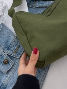 极简方形包 - 軍綠色 - 查看 4