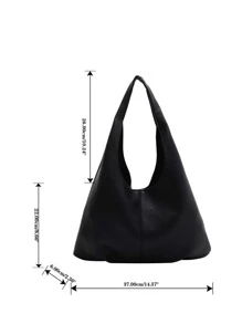 極簡風格流浪包 - 黑色 - 查看 3