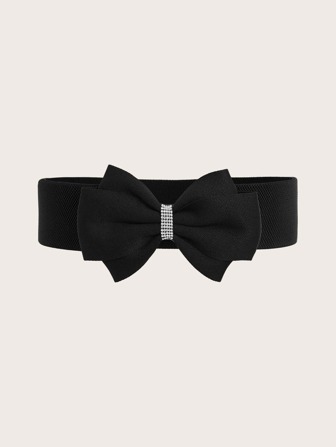 1pc Women Plus Size Bow Buckle Waist Belt, Casual Fashion Dress Accessory Summer, School Fall, Autumn, Halloween