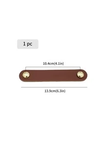 1pc Cabinet Box Handle And Luggage Puller, Random Color - Brown - View 3