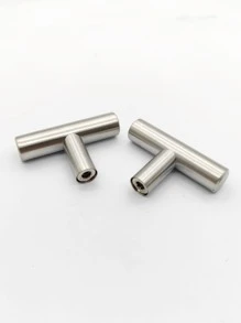 Tay nắm tủ một lỗ bằng thép không gỉ hình chữ T, Núm ngăn kéo tủ quần áo - Bạc - Xem 2