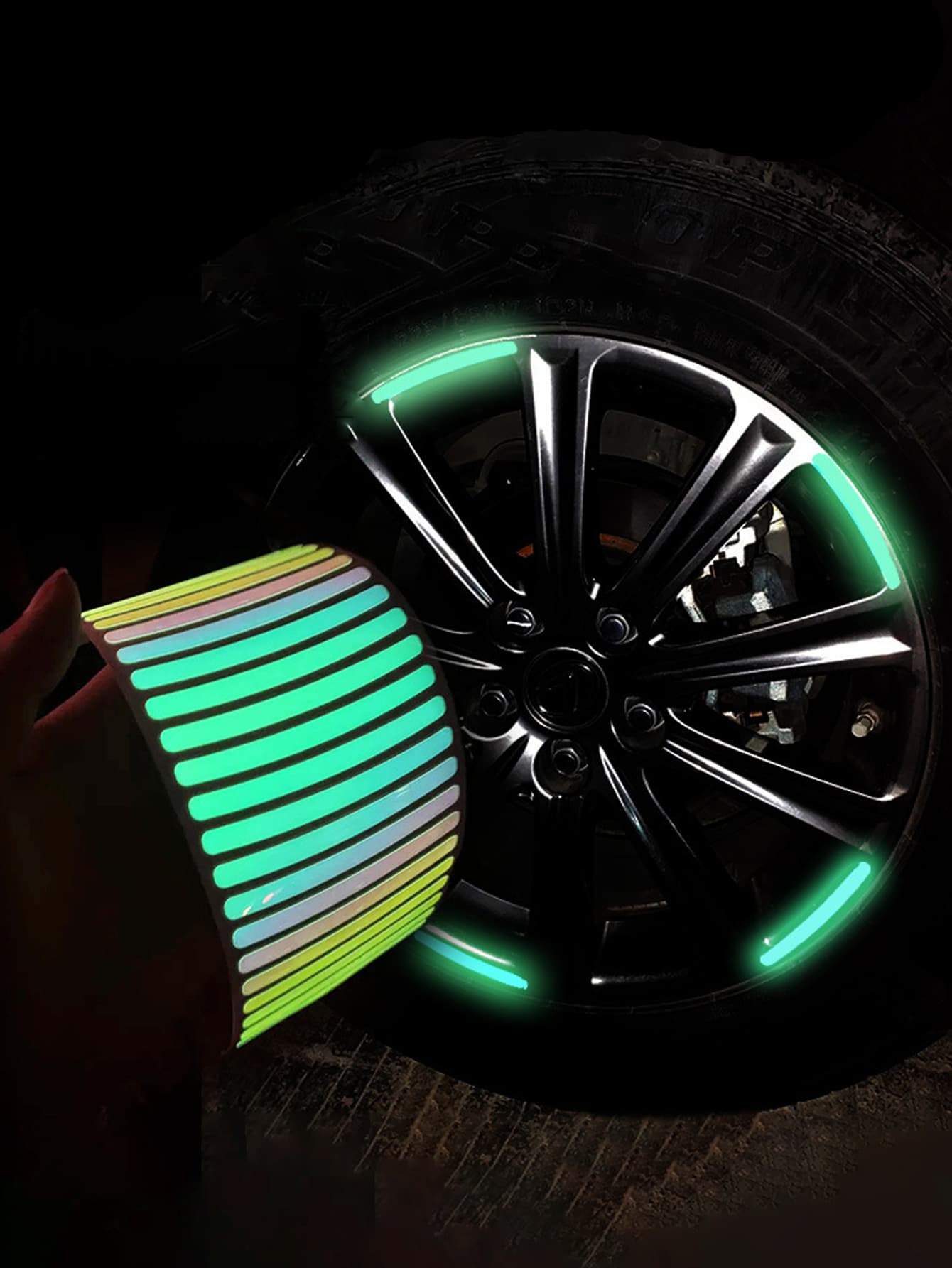 20pcs Car Tire Reflective Strip - Multicolor - View 1