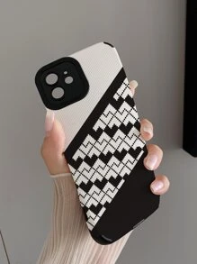 vỏ điện thoại hình trái tim - Đen và trắng - Xem 4