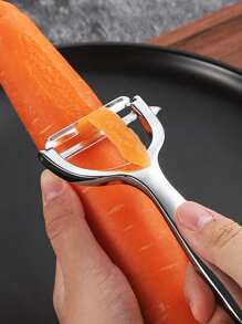 1入組不銹鋼蔬菜削皮器 - 銀色 - 查看 1