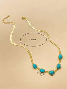 Collar con diseño de turquesa - Multicolor - Ver 3