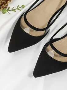 Women's Pointed Toe Flat Transparent Casual College Style Loafers, Comfortable Slip-On Mary Jane Flat Shoes - Black - View 5