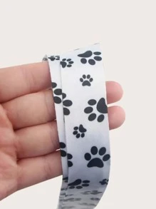 Dog Paw Print Phone Lanyard - Black and White - View 5