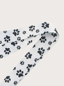 Dog Paw Print Phone Lanyard - Black and White - View 6
