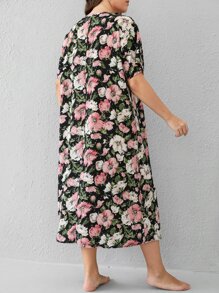 SHEIN Unity 大碼落肩印花睡衣 - 彩色 - 查看 2