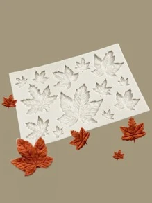 1入組 12 腔葉子巧克力模具，不粘楓葉糖果模具，非常適合製作葉子形狀軟糖、巧克力、肥皂、糖果、冰塊 - 彩色 - 查看 1