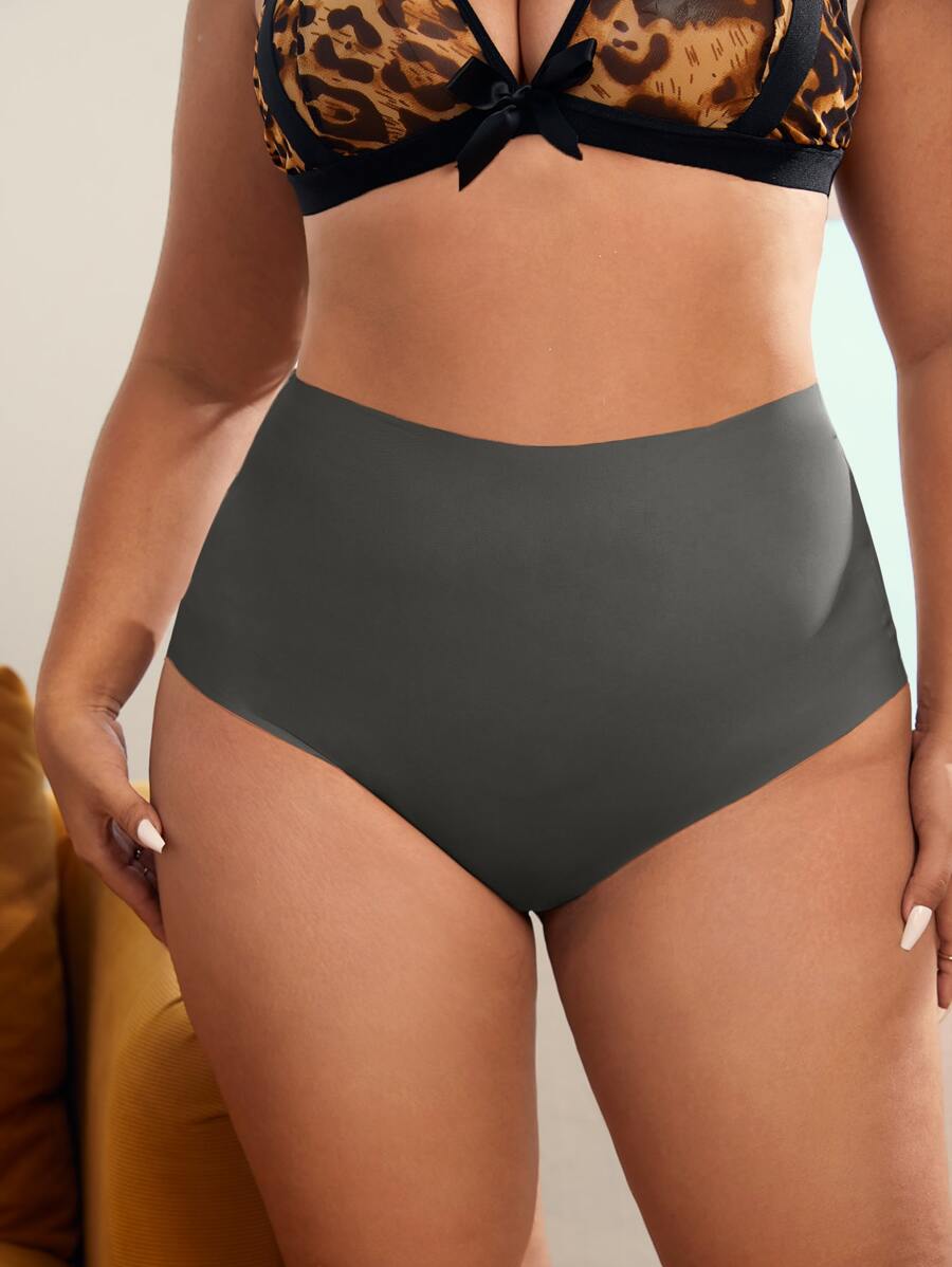Plus Plain Simple Panty - Dark Grey - View 1