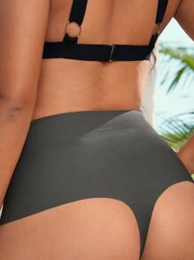 Plus Plain Simple Panty - Dark Grey - View 2