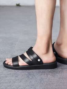 Men Multi-way Wear Casual Sandals - Black - View 3