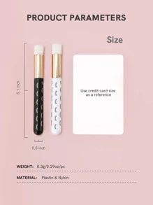 2pcs Multifunctional Lash Shampoo Brushes, Peel Off Blackhead Brush Remover Tool, Nose Pore Deep Cleaning Brush, Facial Cleansing Brushes, Eyelash Extensions Blackhead Brush Washing Brush Eyelash Extension Nose Pore Blackhead Facial Deep Cleaning - Multicolor - View 3