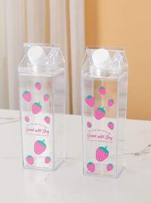 Strawberry Print Water Bottle