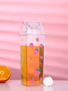 Strawberry Print Water Bottle