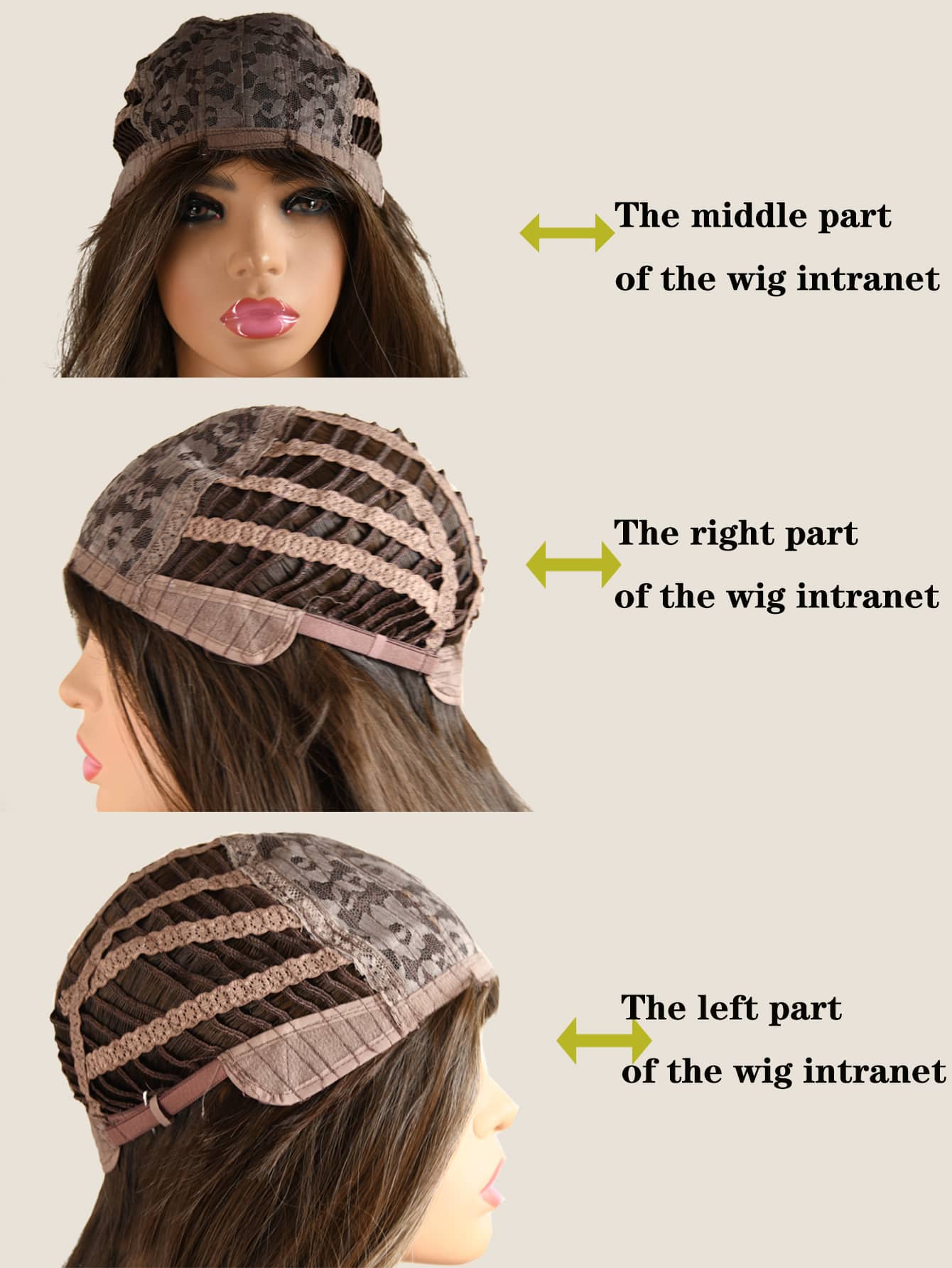 A 20-inch brown natural long straight hair wig with bangs, suitable for everyday use by women - Black - View 5