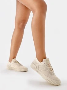 Zapatillas de skate con cordón delantero transpirable - Albaricoque - Ver 2