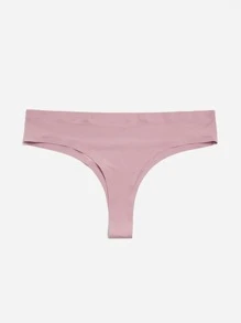 Colourblock Thong Panty - Dusty Pink - View 2