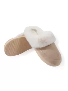 Pantoufles de chambre pour femmes en couleur unie camel avec détails de couture pour l'automne/hiver, pantoufles de chambre , chaussures moelleuses