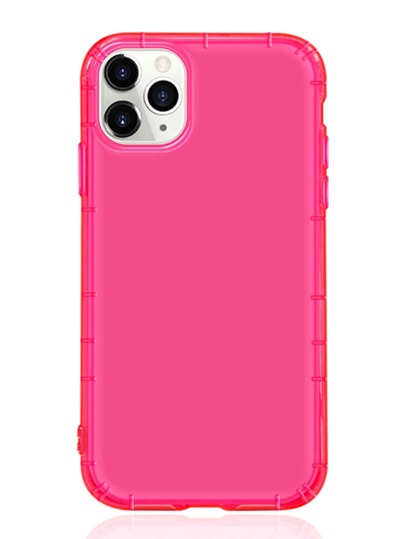 Apple Hot Pink 1pc Translucent Pink Soft TPU Shockproof Phone Case Compatible With Iphone 16/16 Pro/16 Plus/16 Pro Max/15 Pro Max/11/12/13/14/XR/13 Mini/15 Plus/14 Pro Max/13 Pro Max/12 Pro Max/XR/XS Max Waterproof Anti-Fall Scratch Resistant