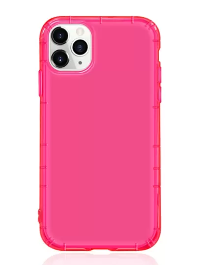 Apple Hot Pink 1pc Translucent Pink Soft TPU Shockproof Phone Case Compatible With Iphone 16/16 Pro/16 Plus/16 Pro Max/15 Pro Max/11/12/13/14/XR/13 Mini/15 Plus/14 Pro Max/13 Pro Max/12 Pro Max/XR/XS Max Waterproof Anti-Fall Scratch Resistant