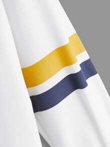 SHEIN 男孩條紋飾邊襯衫